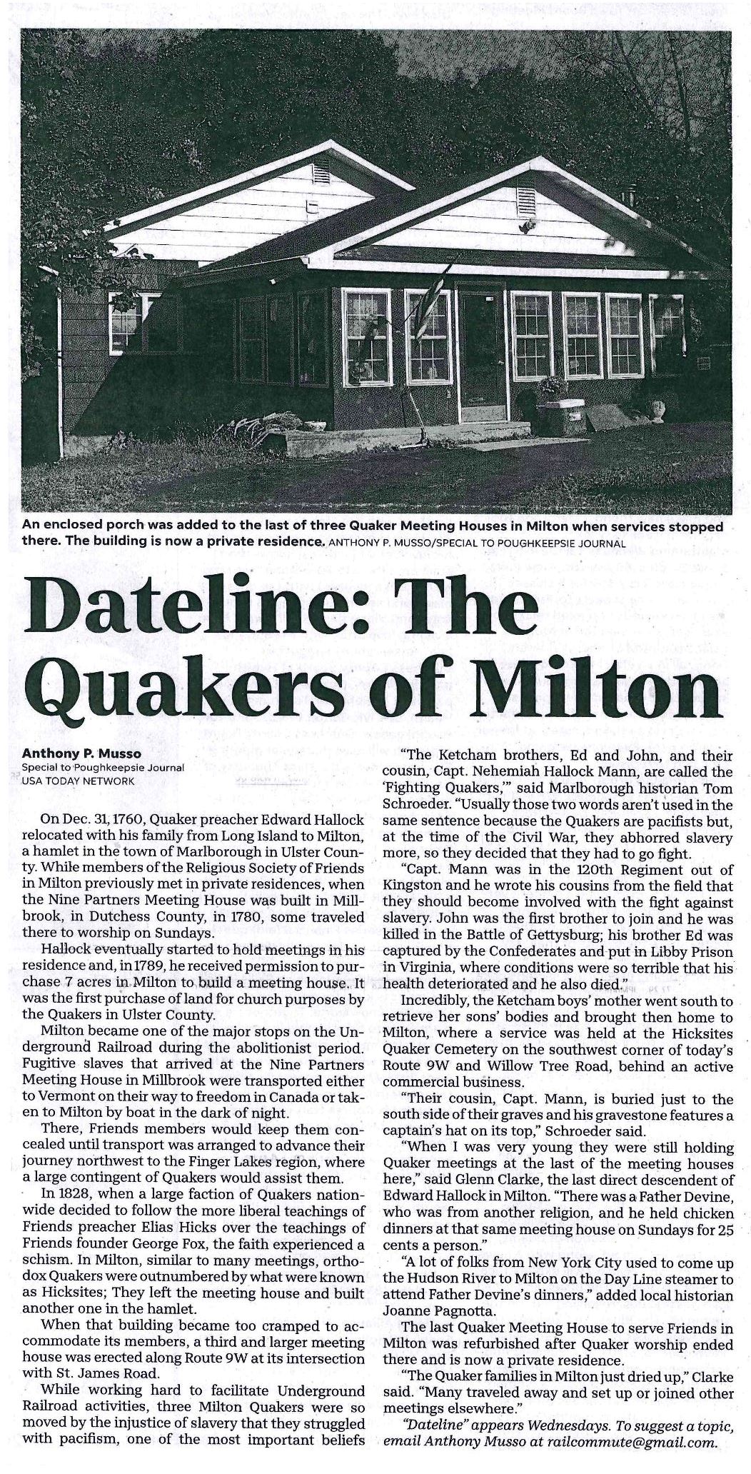 Dateline. The Quakers of Milton